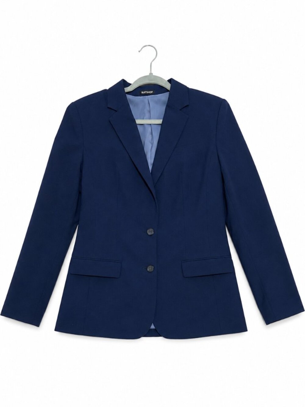 SuitShop Brilliant Blue Women's Stretch Suit Blazer Jacket Size 6 Long 6L